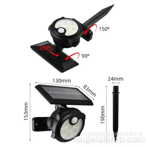 Высокоэффективная солнечная лампа на открытом воздухе на открытом воздухе